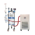 Lab Experiment Borosilicate Glass Chemical Glass Reactor With PLC / Motor / Pump
