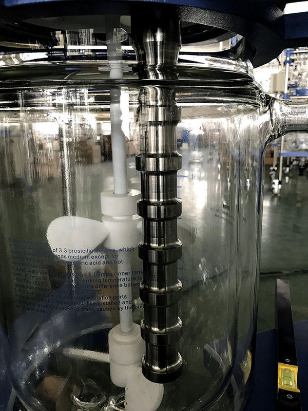 Various Capacity Glass Reactor Vessel Stainless Steel Frame Explosion Proof