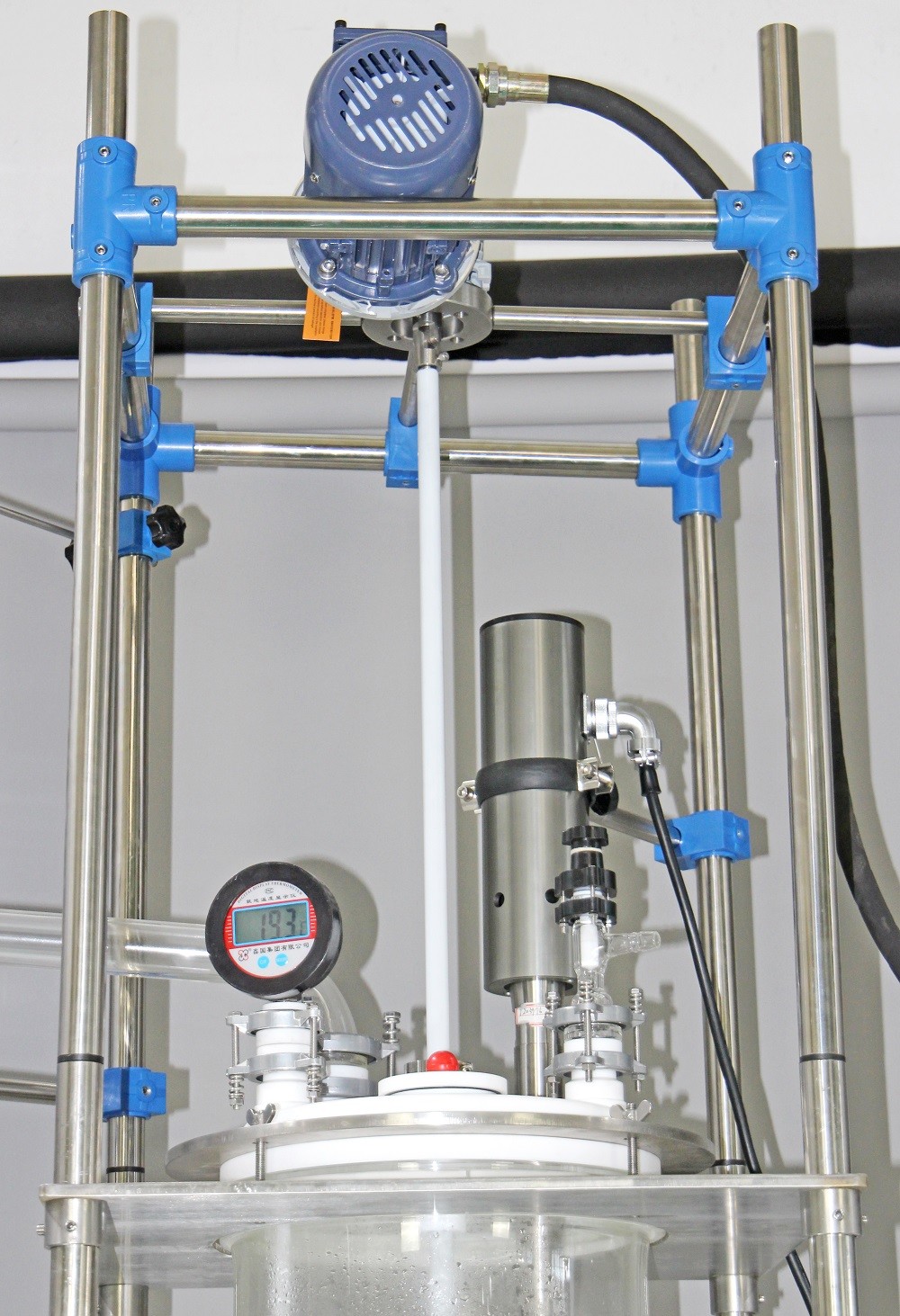 Borosilicate Glass Chemical Reactor Lab Experiment With 5-7 Reaction Bottle Cover -0.098MPa Vacuum Degree